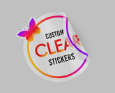 Clear Die Cut Custom Vinyl Stickers